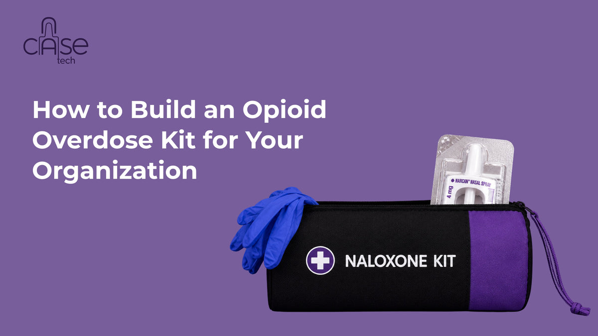Naloxone overdose kit with nasal spray for workplace overdose prevention